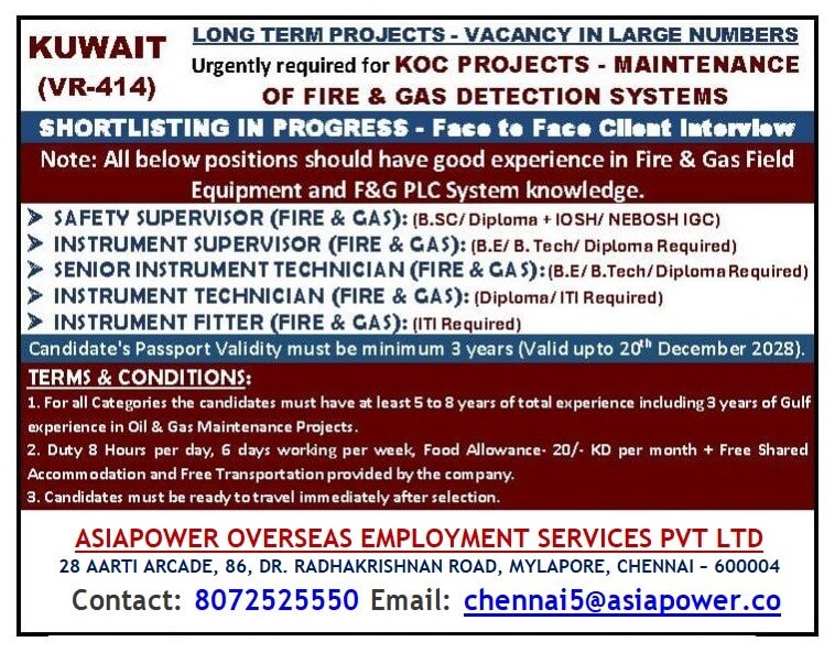 KUWAIT - KOC MAINTENANCE PROJECT