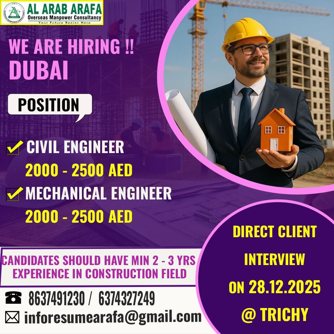 DIRECT CLIENT INTERVIEW ON 28.12.2025@ TRIHCY