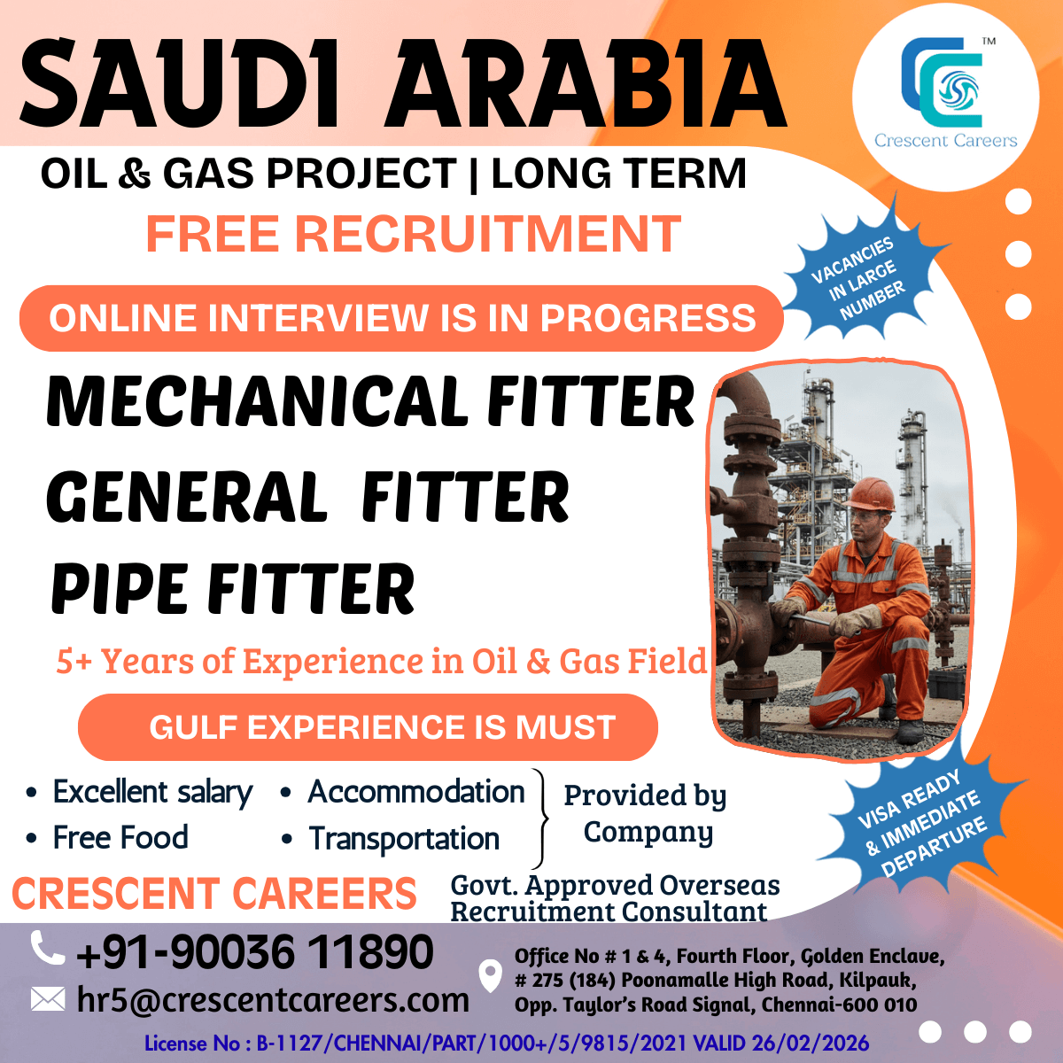 FREE RECRUITMENT - FITTERS