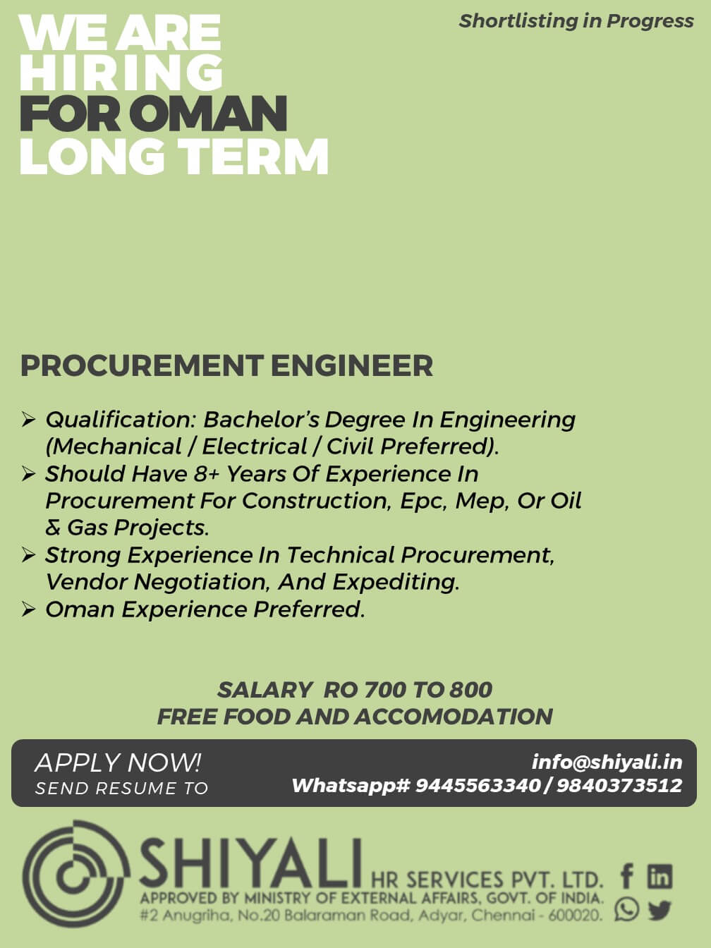 PROCUREMENT ENGINEER