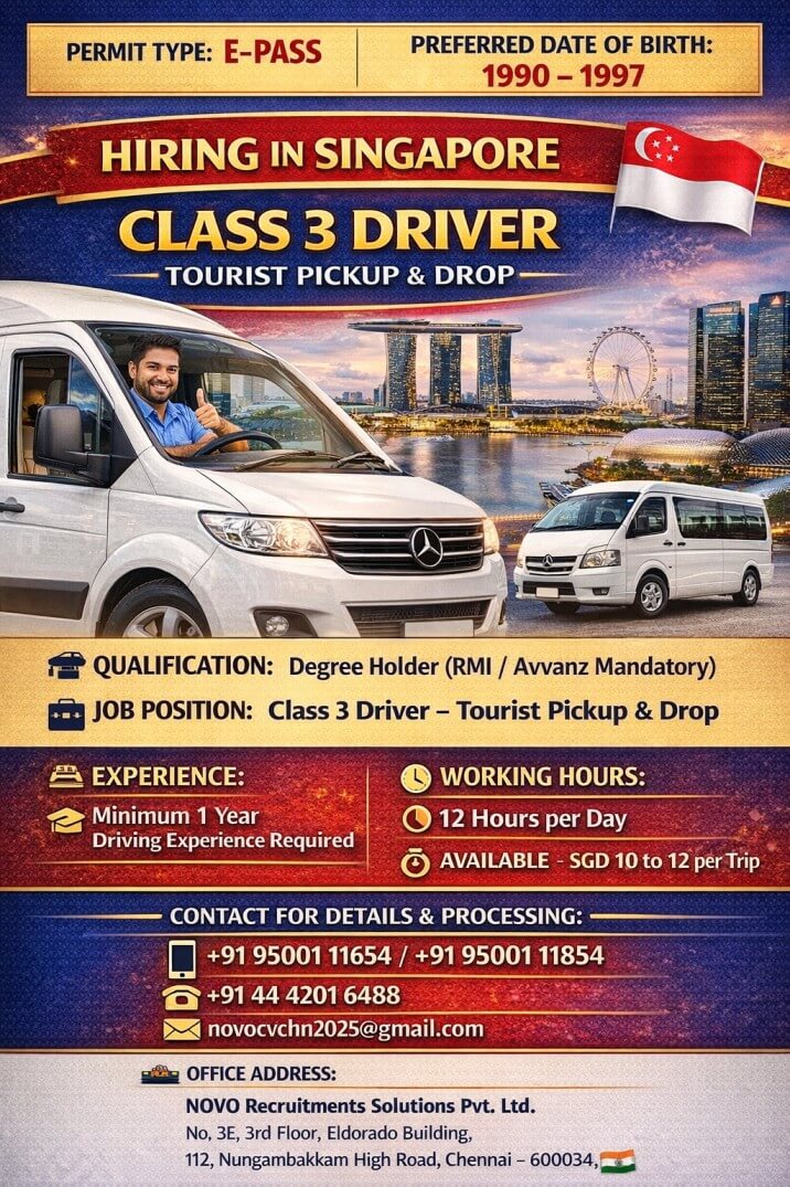 Class 3 Driver – Tourist Pickup & Drop