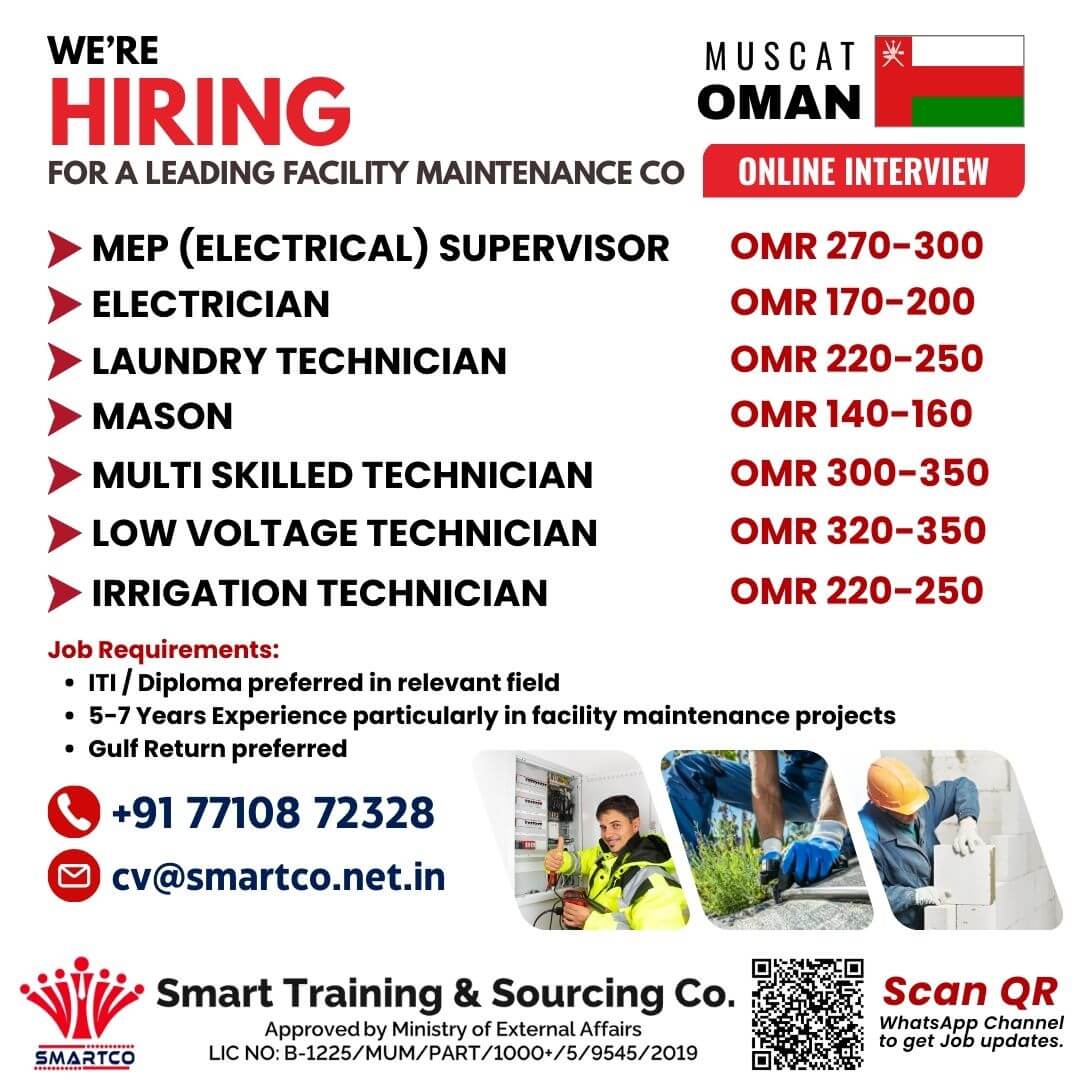 WE'RE HIRING FOR A LEADING FACILITY MAINTENANCE CO