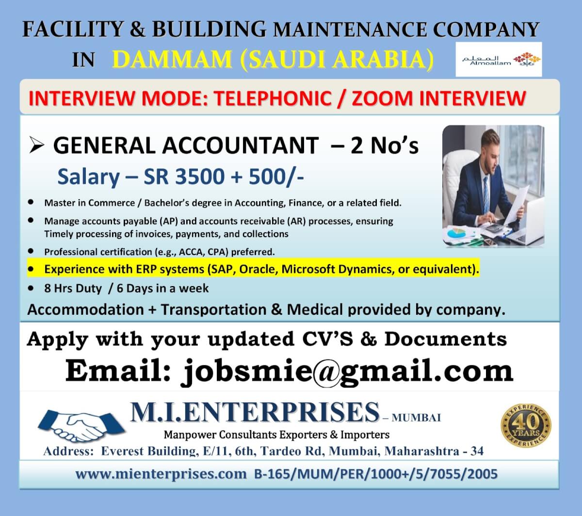 FACILITY & BUILDING MAINTENANCE COMPANY           IN DAMMAM SAUID ARABIA