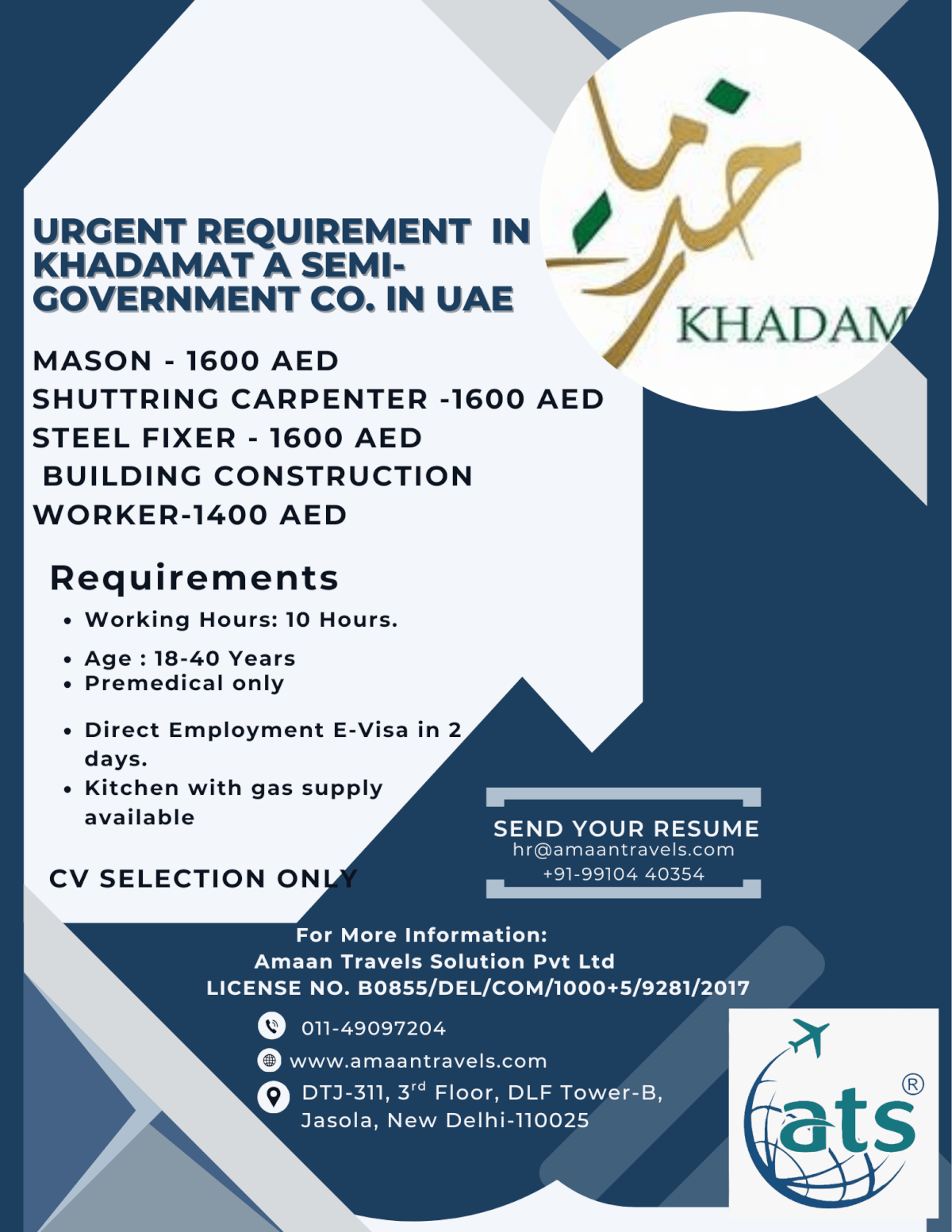 Hiring for Building Construction Worker in a Reputed Company in Saudi Arabiad