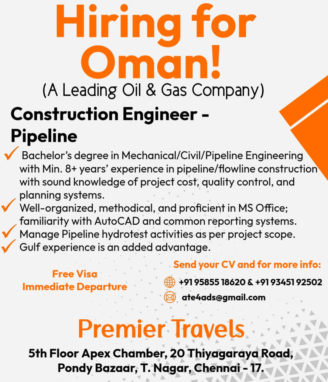 Hiring for Oman!