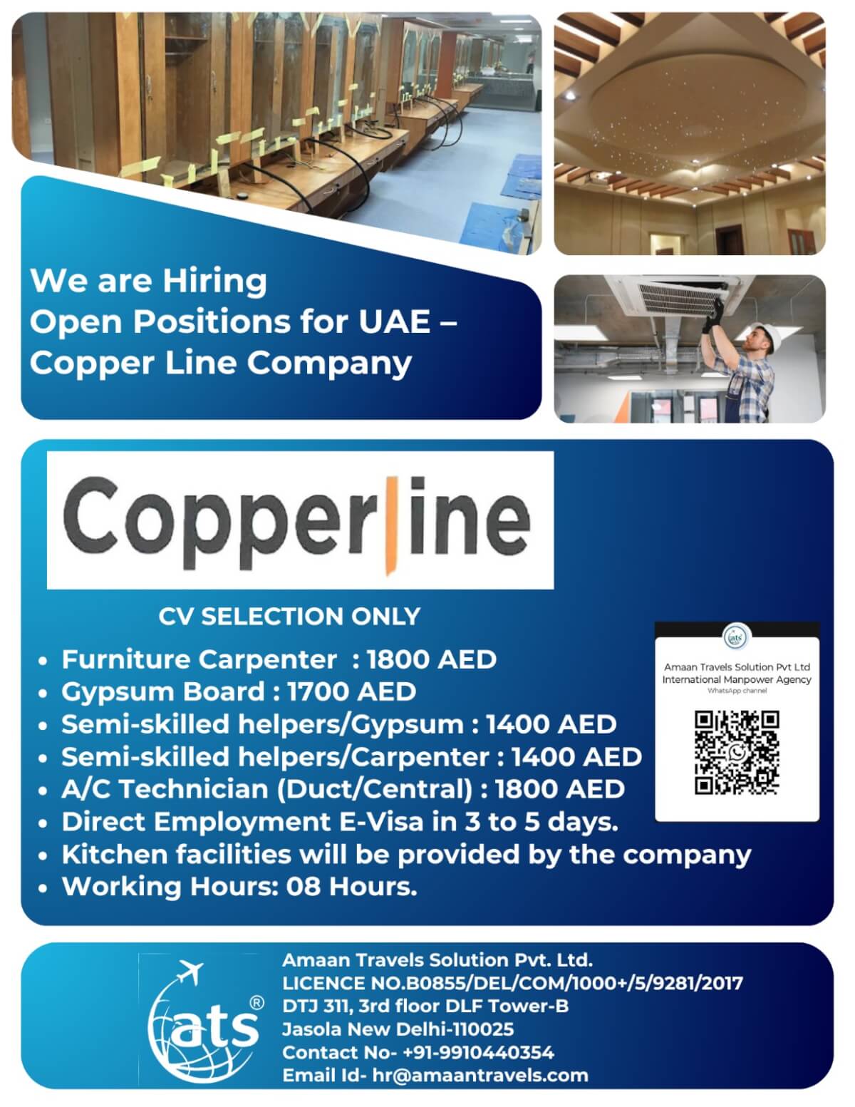 Hiring Open Positions for UAE Copperline Company