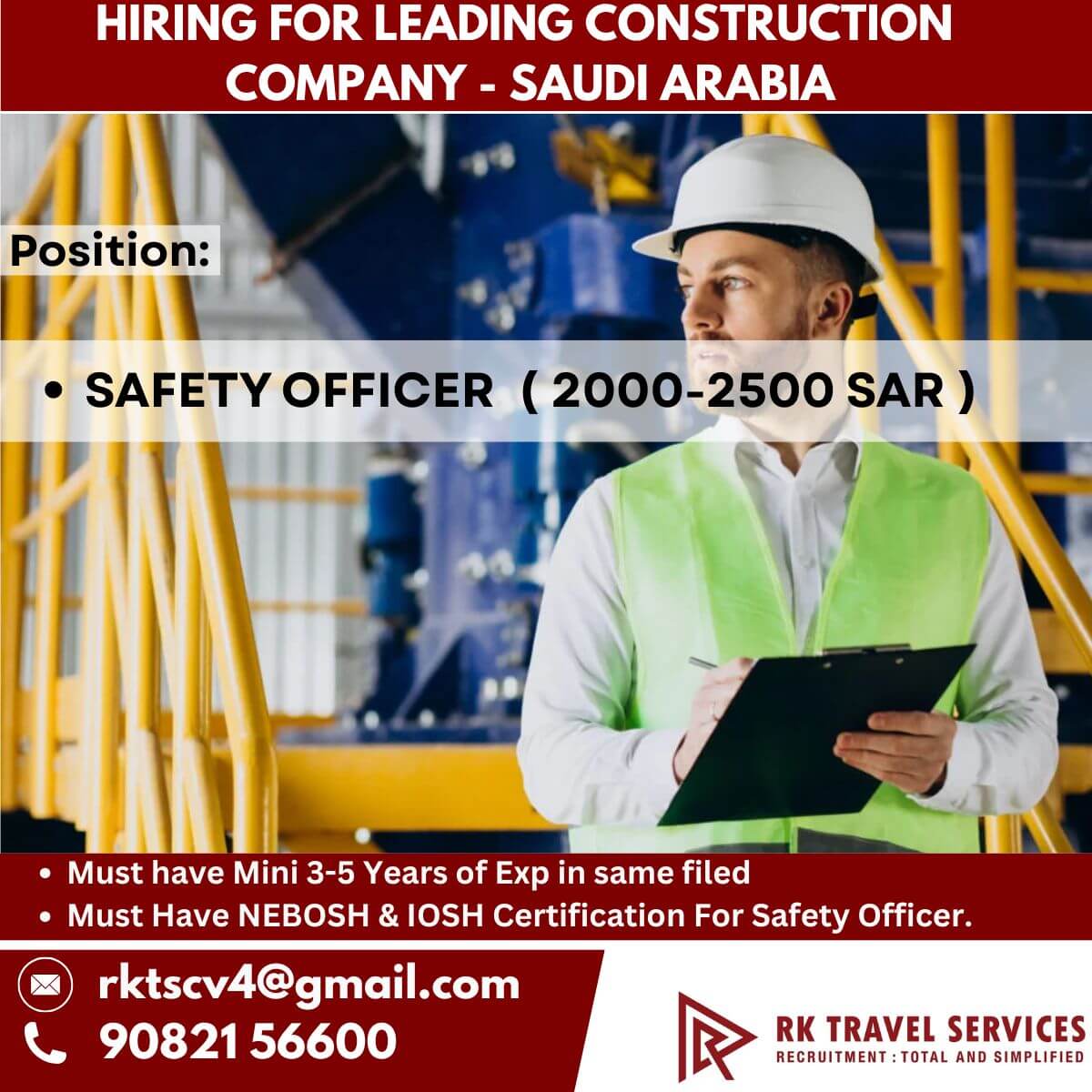 Hiring for Leading CONSTRUCTION  Company - Saudi Arabia