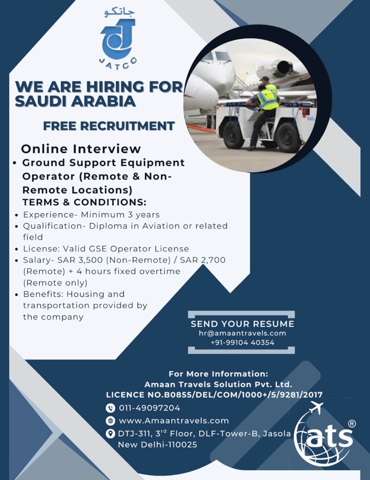 Hiring for a Reputed Company in Saudi Arabia