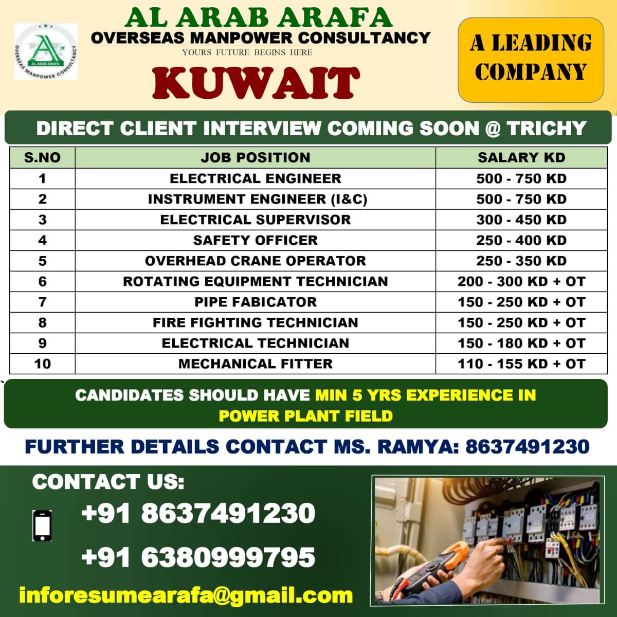 DIRECT CLIENT INTERVIEW COMING SOON @ TRICHY