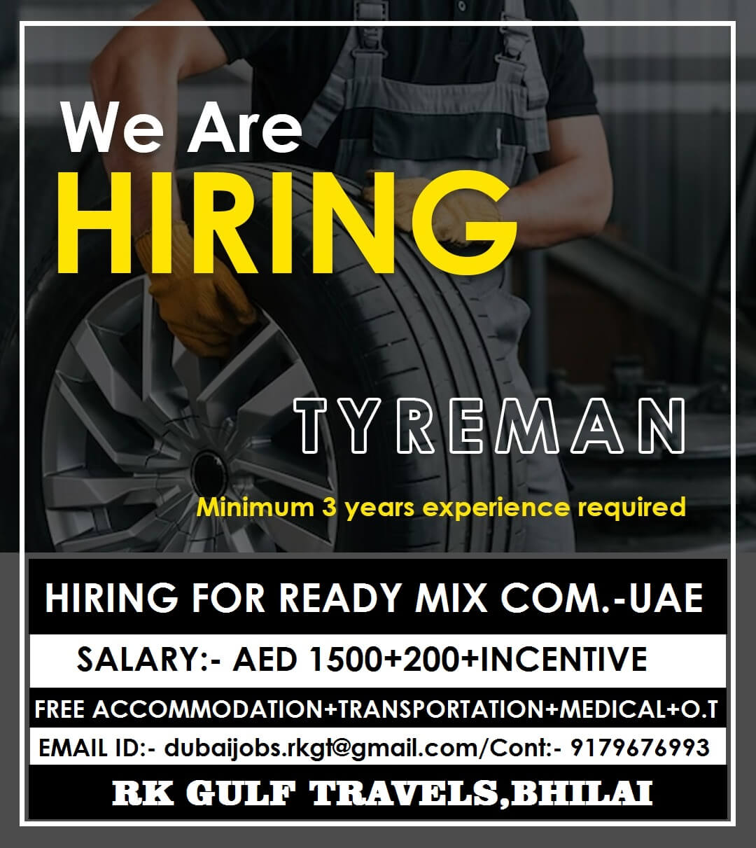 HIRING FOR A LEADING CONCRETE READY MIX COMPANY - UAE