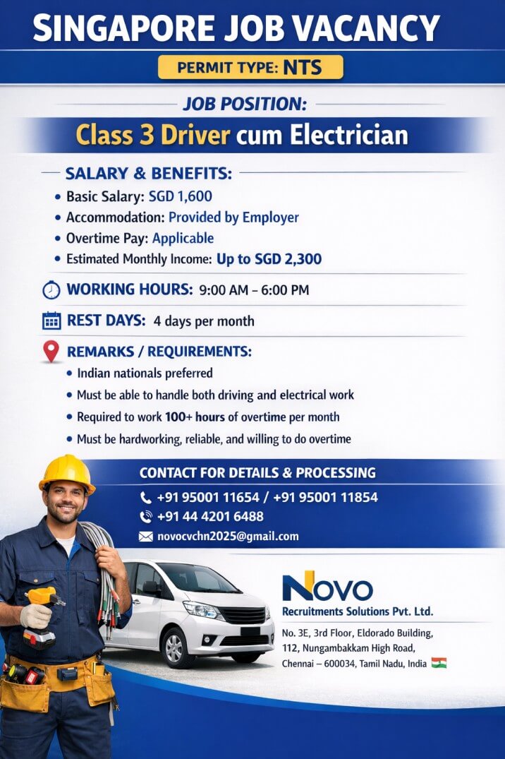 Class 3 Driver cum Electrician