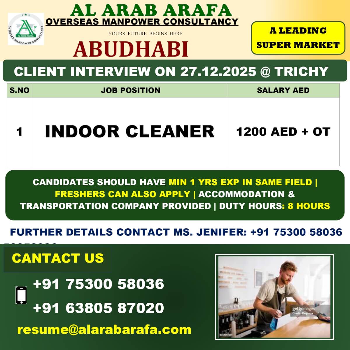 CLIENT INTERVIEW ON 27.12.2025 @ TRICHY