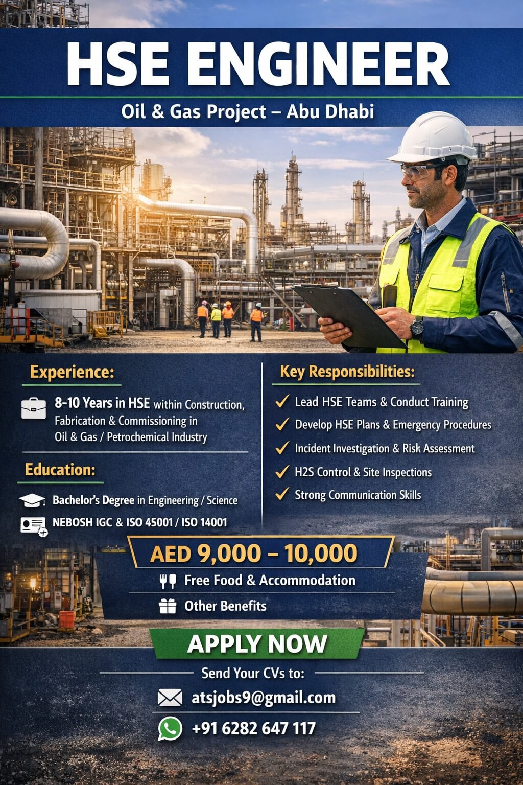 HSE Engineer for Abu Dhabi