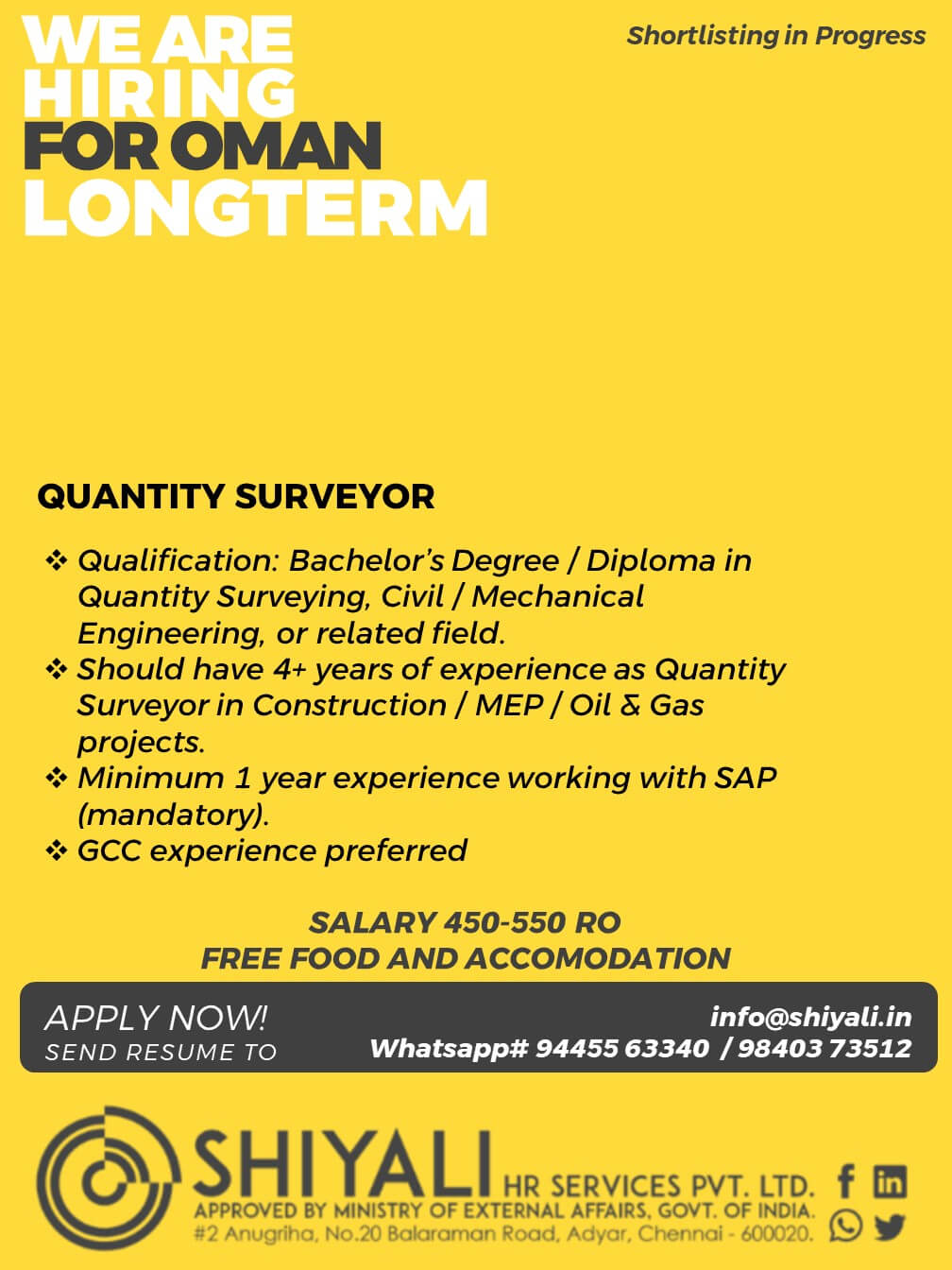 QUANTITIY SURVEYOR