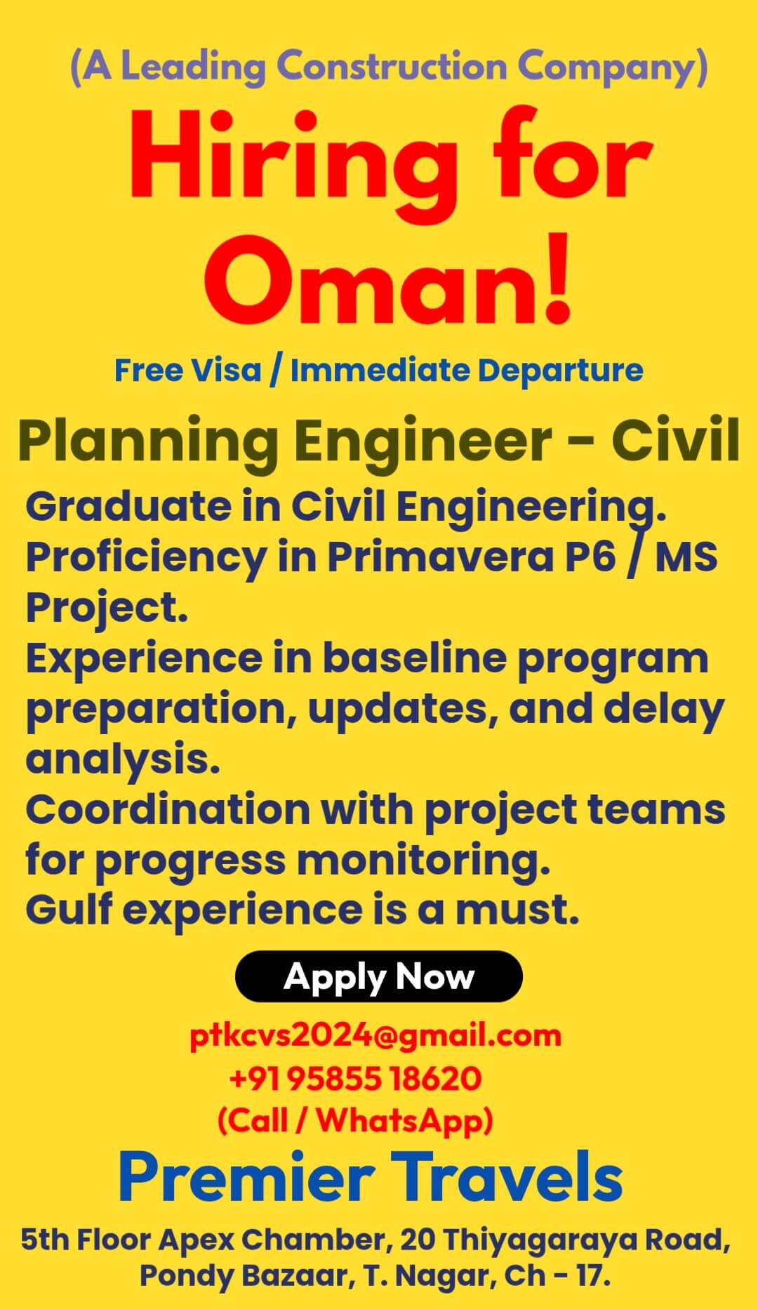 Hiring for Oman country!