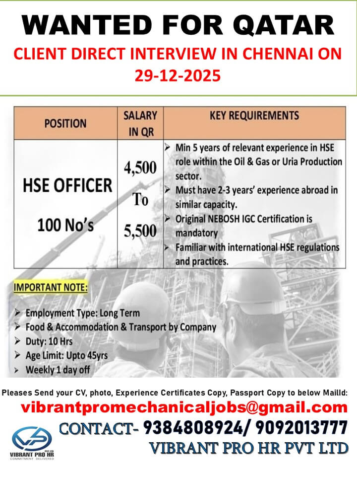 CLIENT DIRECT INTERVIEW IN CHENNAI ON 29-12-2025