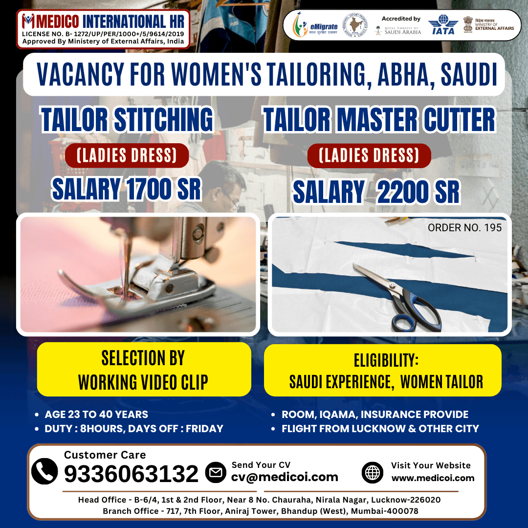 Tailor Stitching and Tailor Master Cutter (Ladies Tailor)