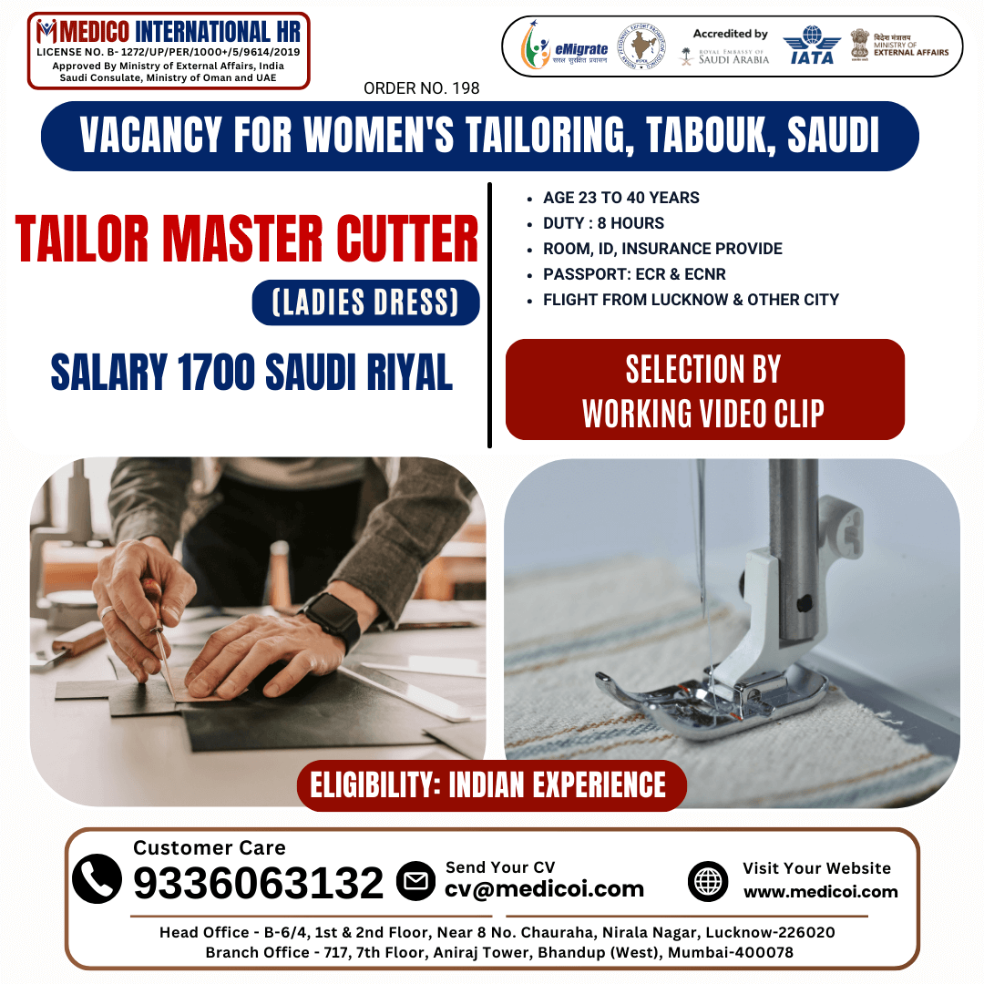 Tailor Master Cutter (Ladies Dress)