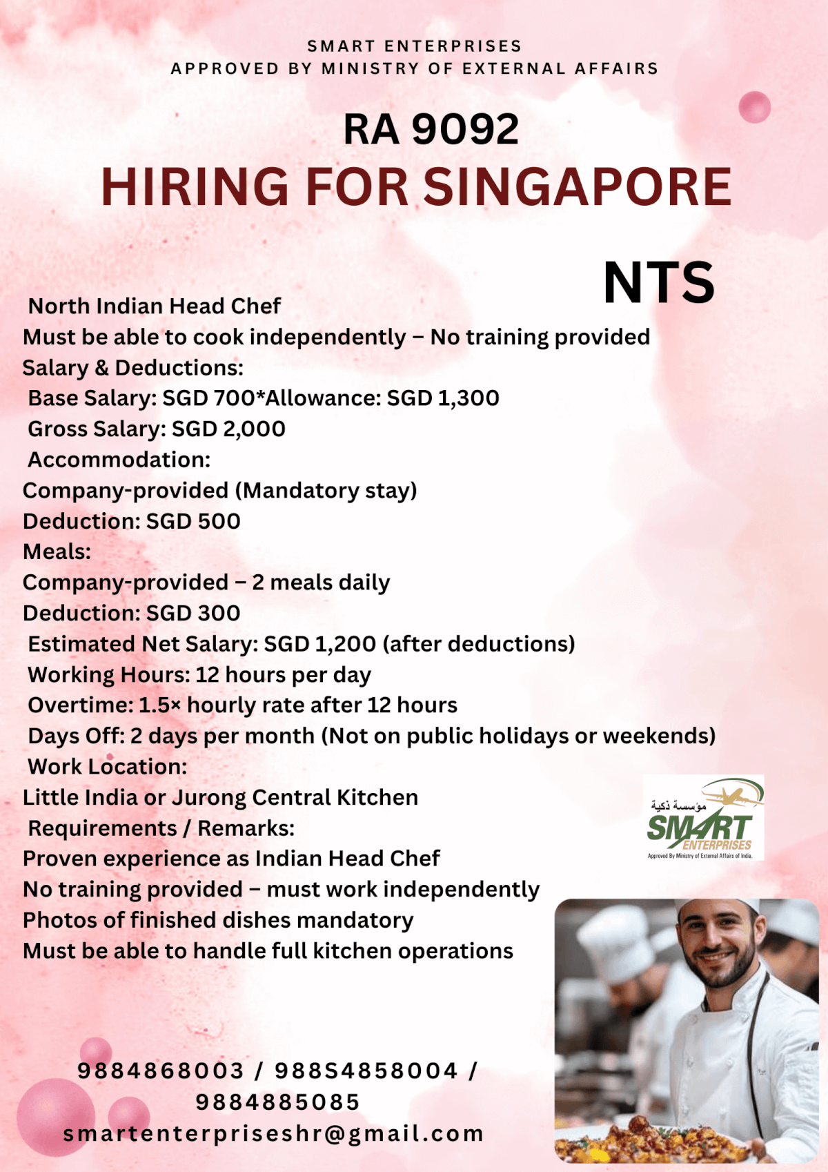 HIRING FOR SINGAPORE HIRING FOR SINGAPORE