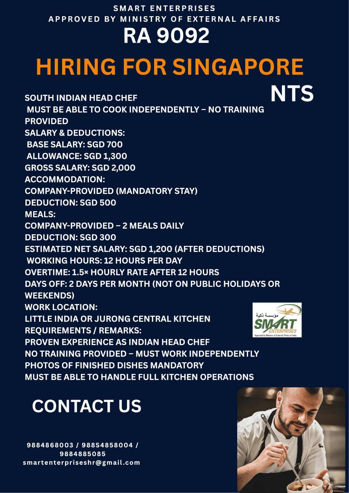 HIRING FOR SINGAPORE HIRING FOR SINGAPORE