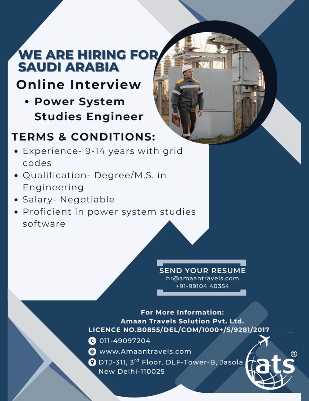 Hiring for A Reputed Company in Saudi Arabai