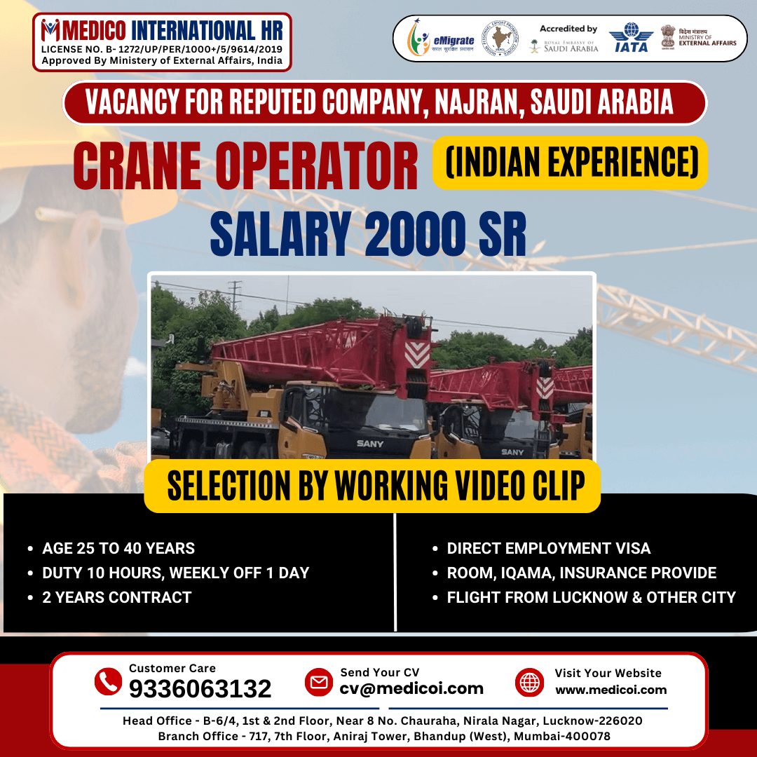Crane Operator (Indian Exp.)