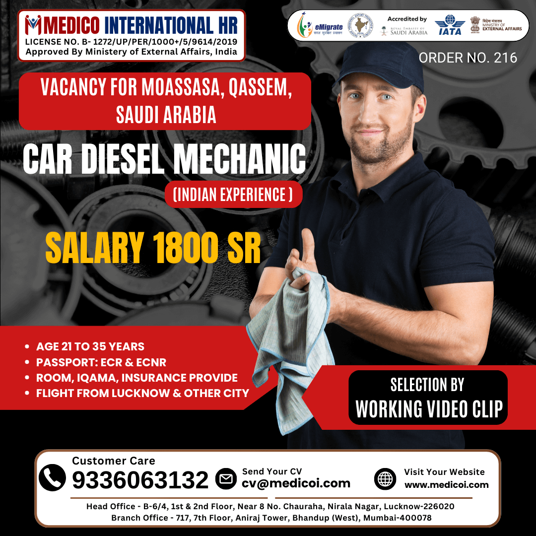 Car Diesel Mechanic (Indian Exp.)