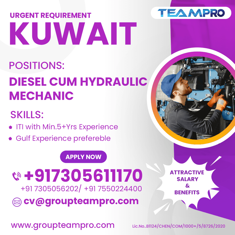 Diesel cum Hydraulic Mechanic