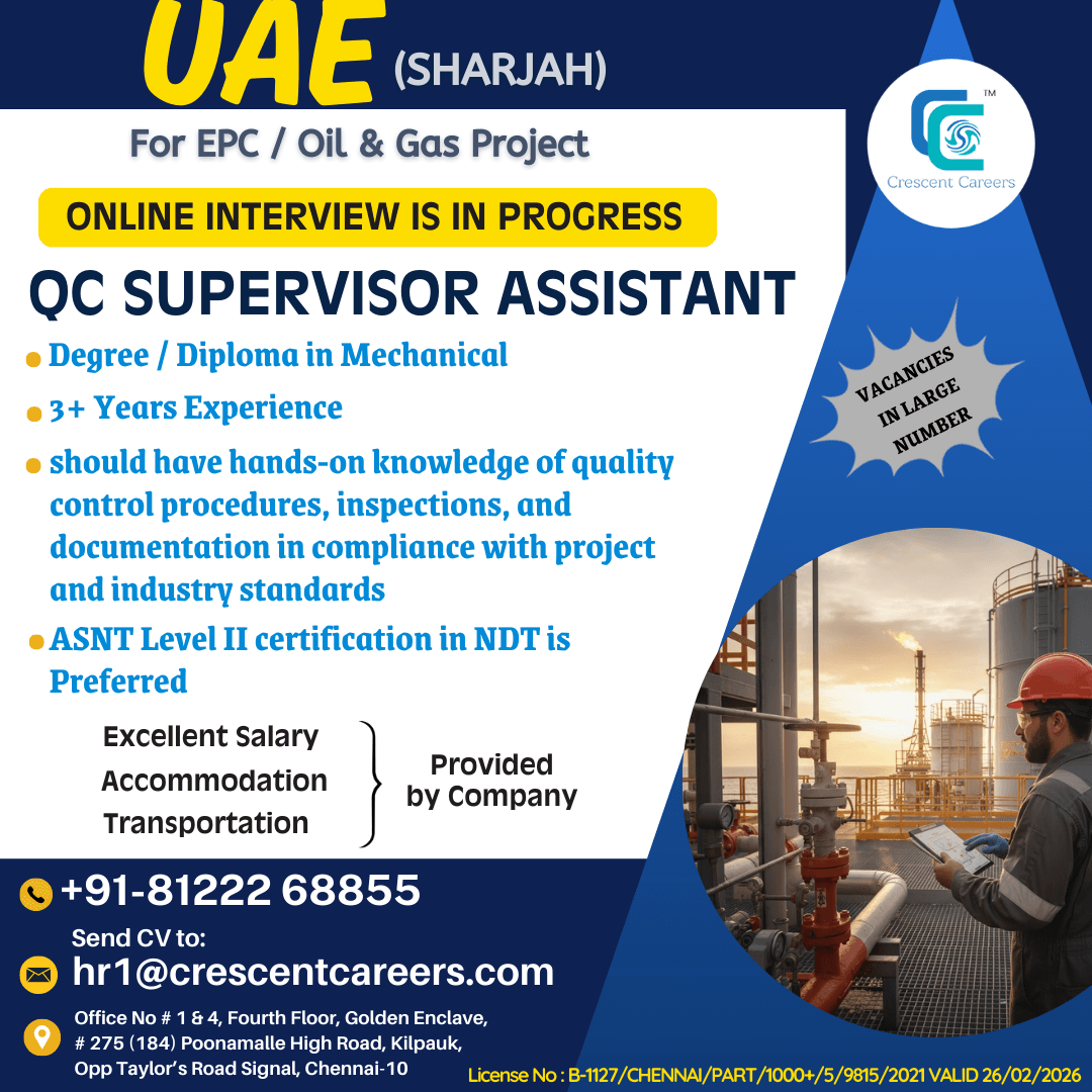 QC SUPERVISOR ASSISTANT
