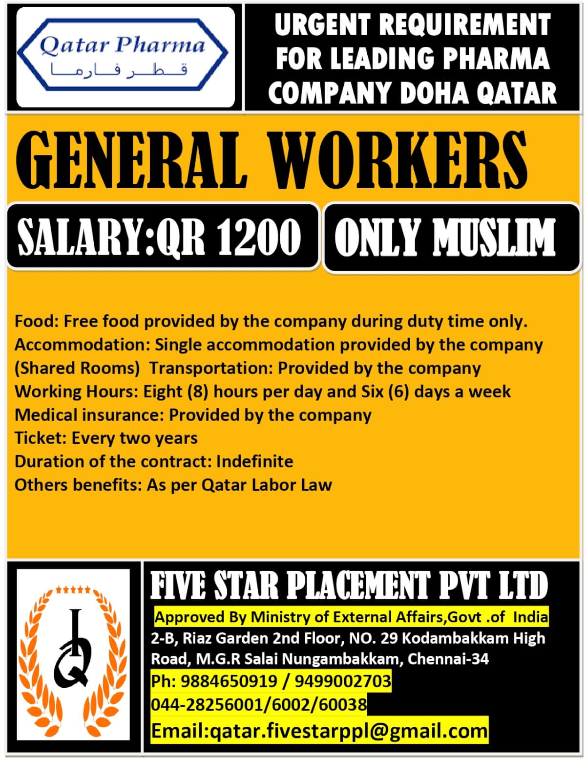 URGENT REQUIREMENT FOR DOHA QATAR