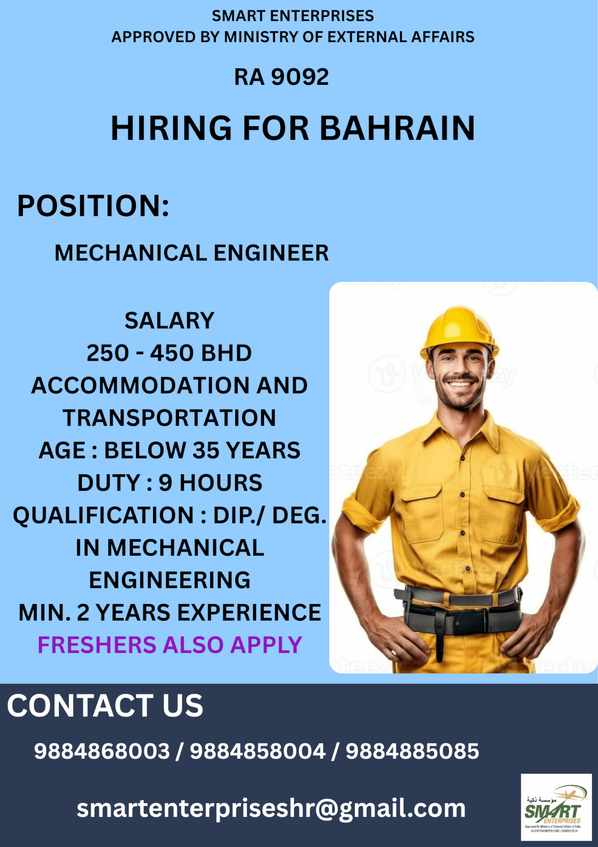 URGENT REQUIREMENT FOR BAHRAIN