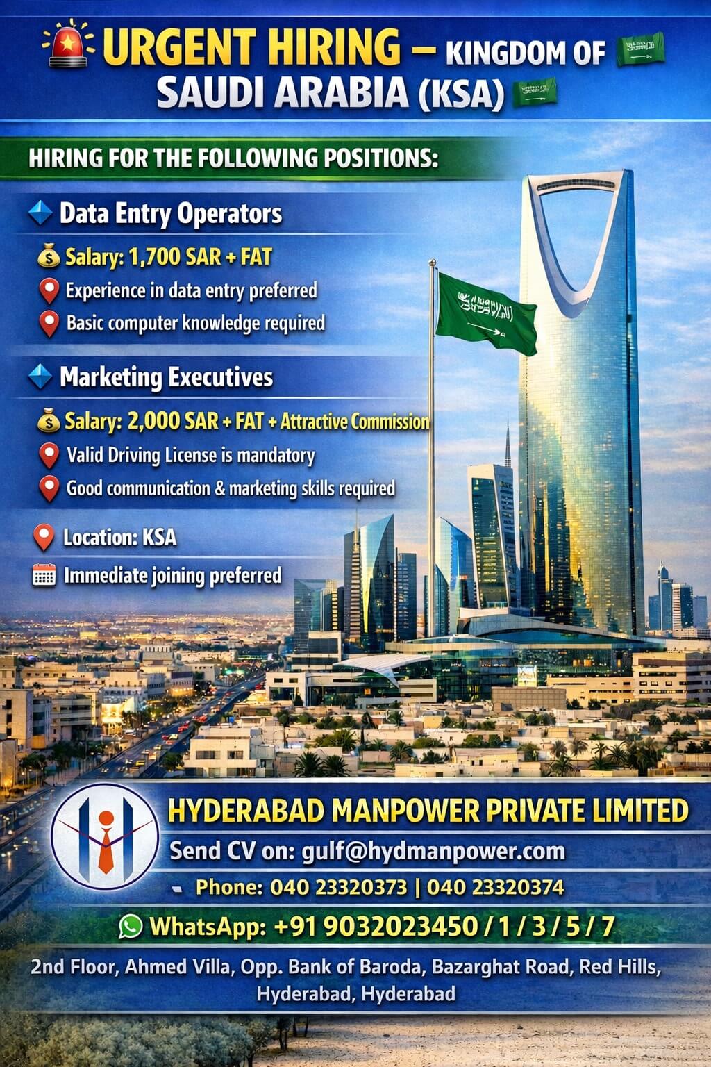 Hiring for Saudi Arabia
