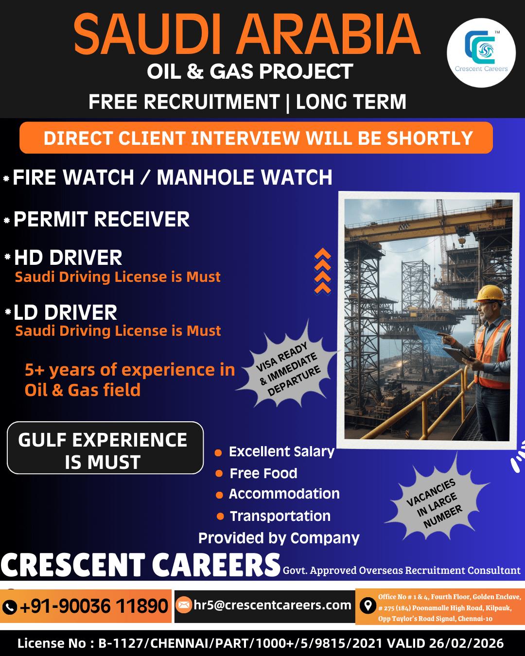 FREE RECRUITMENT - FIRE WATCH / MANHOLE WATCH