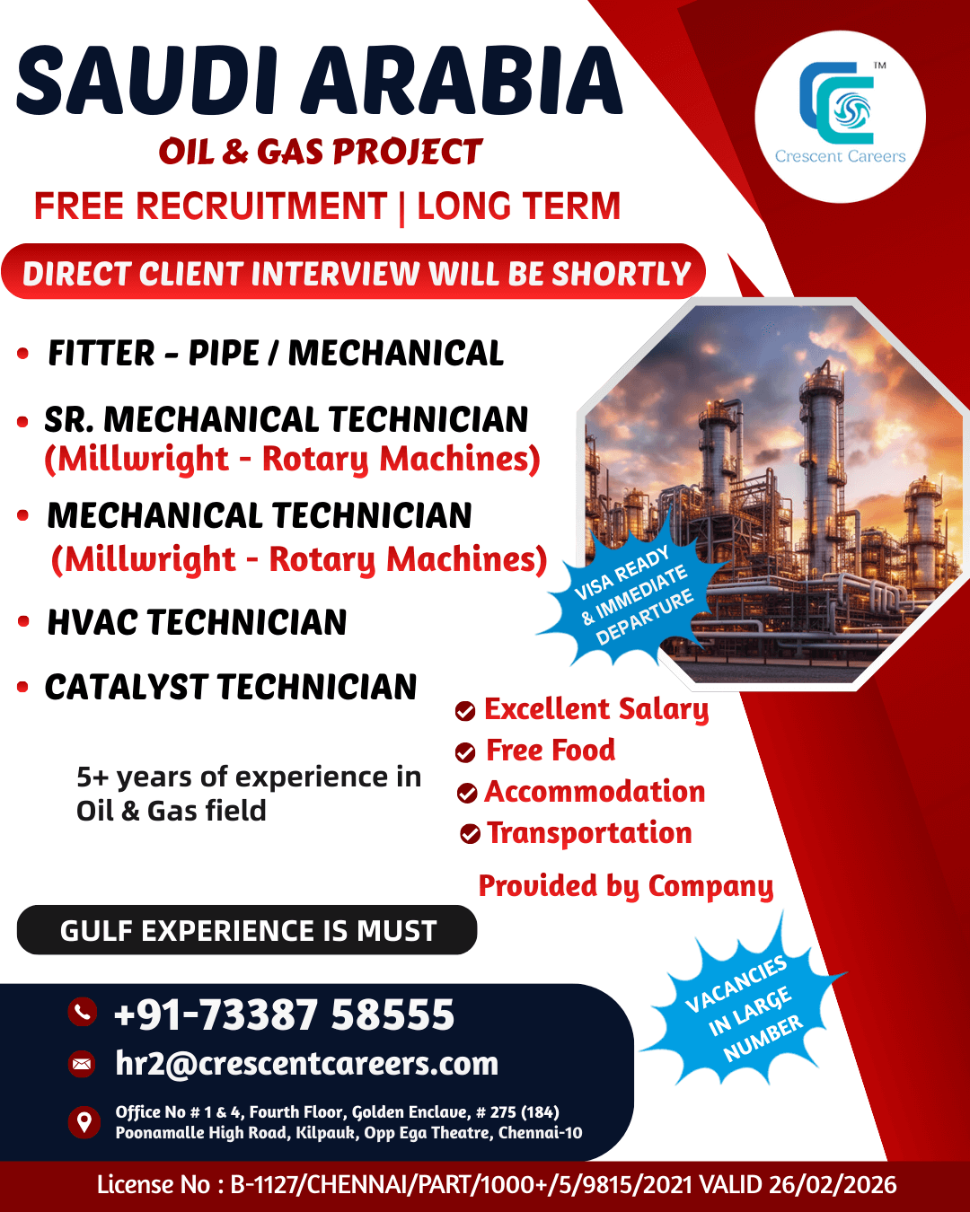 FREE RECRUITEMENT - FITTER  - PIPE / MECHANICAL