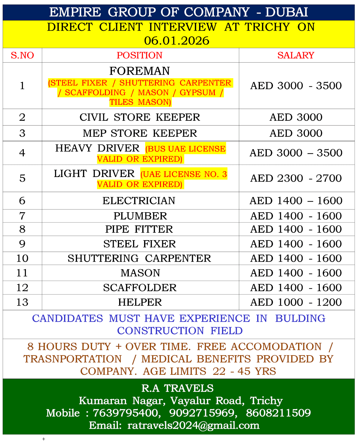 EMPIRE GROUP OF COMPANY - DUBAI