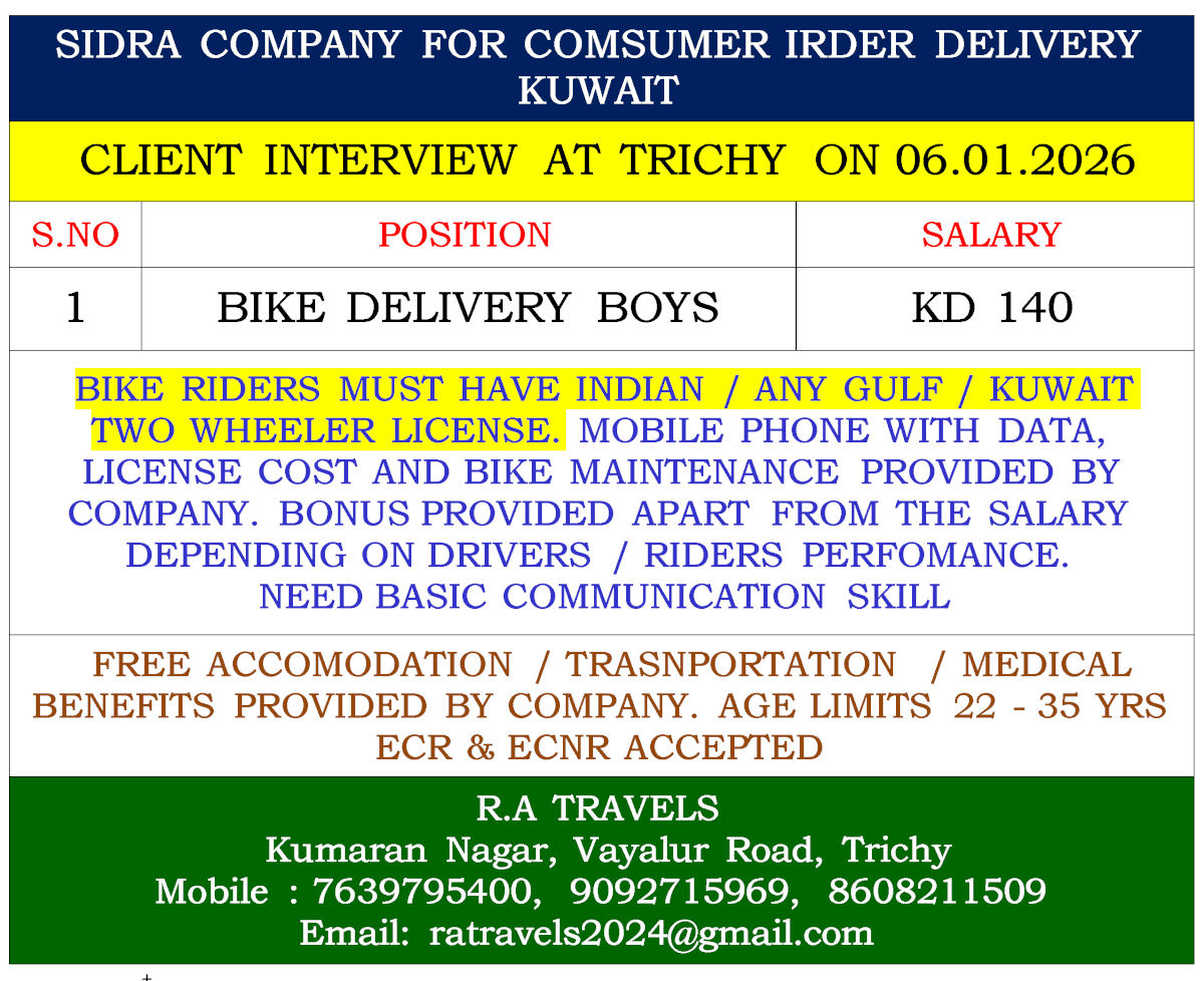 SIDRA COMPANY FOR COMSUMER IRDER DELIVERY   KUWAIT