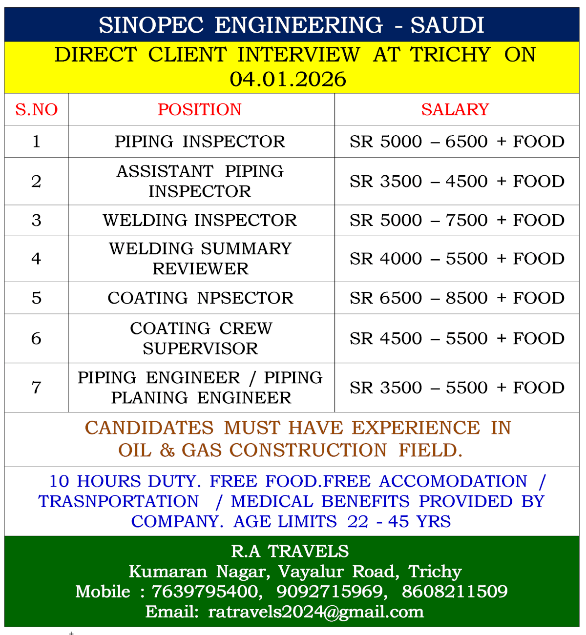 SINOPEC ENGINEERING - SAUDI