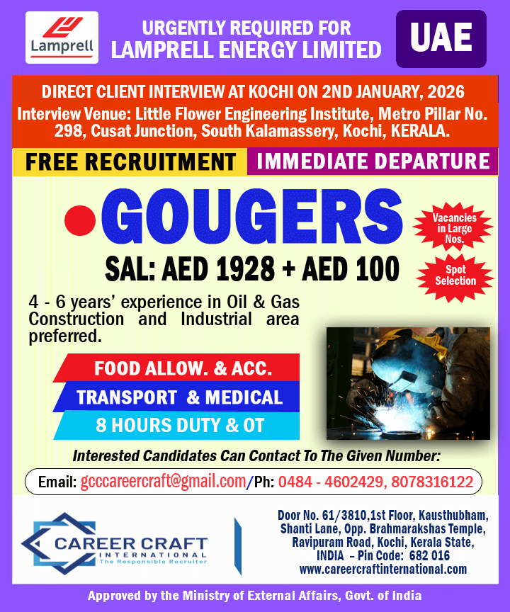 Client Interview at Kochi on 2nd January, 2026 (Tomorrow) -