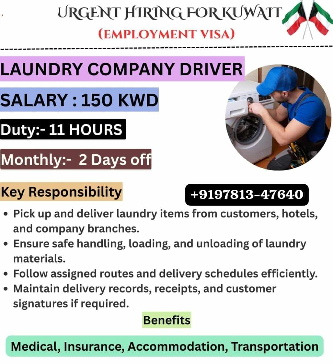 KUWAIT LIGHT DRIVER FOR LAUNDRY SHOP