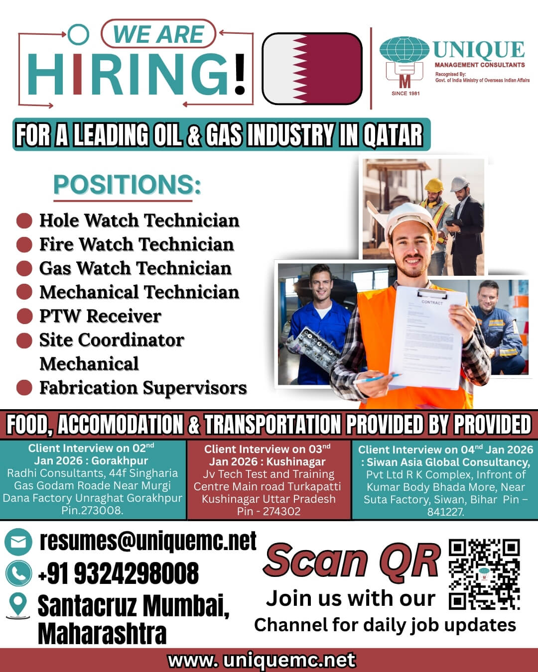 For A Leading Oil & Gas Industry in qatar