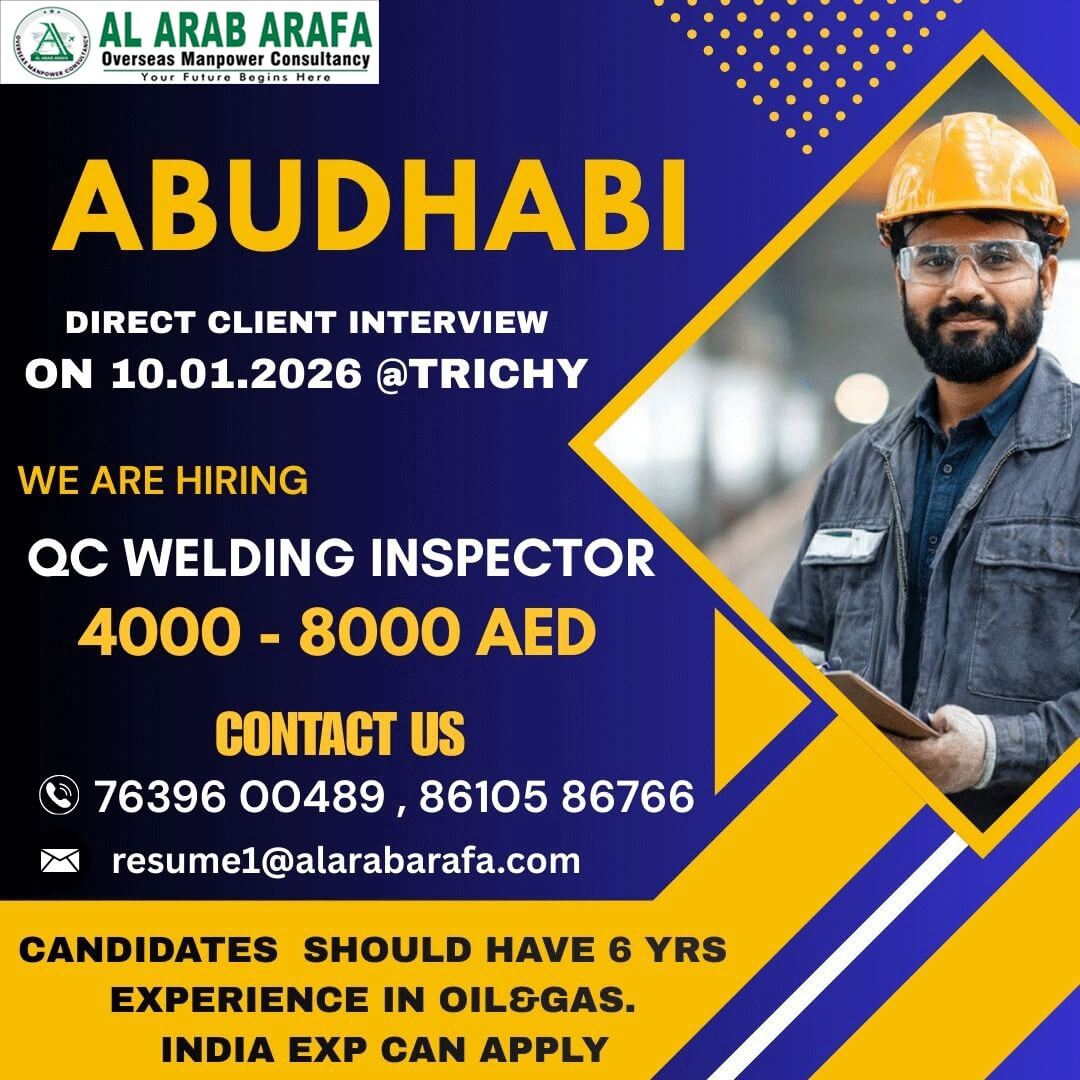 DIRECT CLIENT INTERVIEW ON 10.01.2026 @ TRICHY