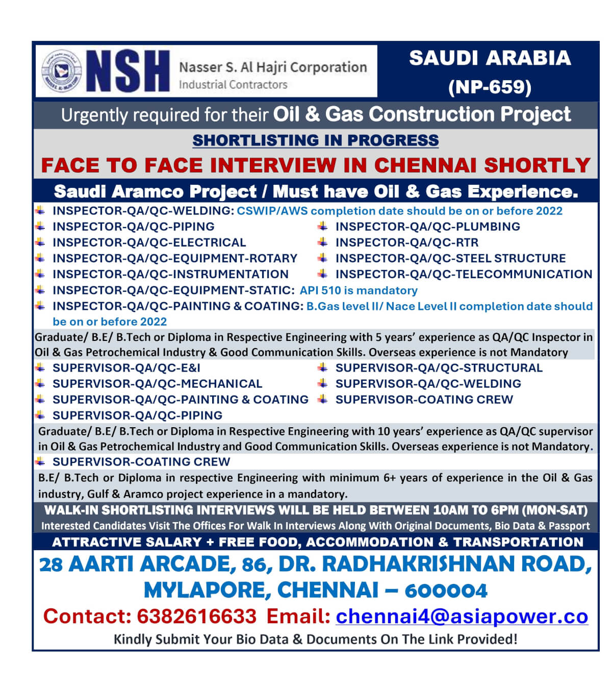 DRIECT INTERVIEW FOR SAUDI DRIECT INTERVIEW FOR SAUDI