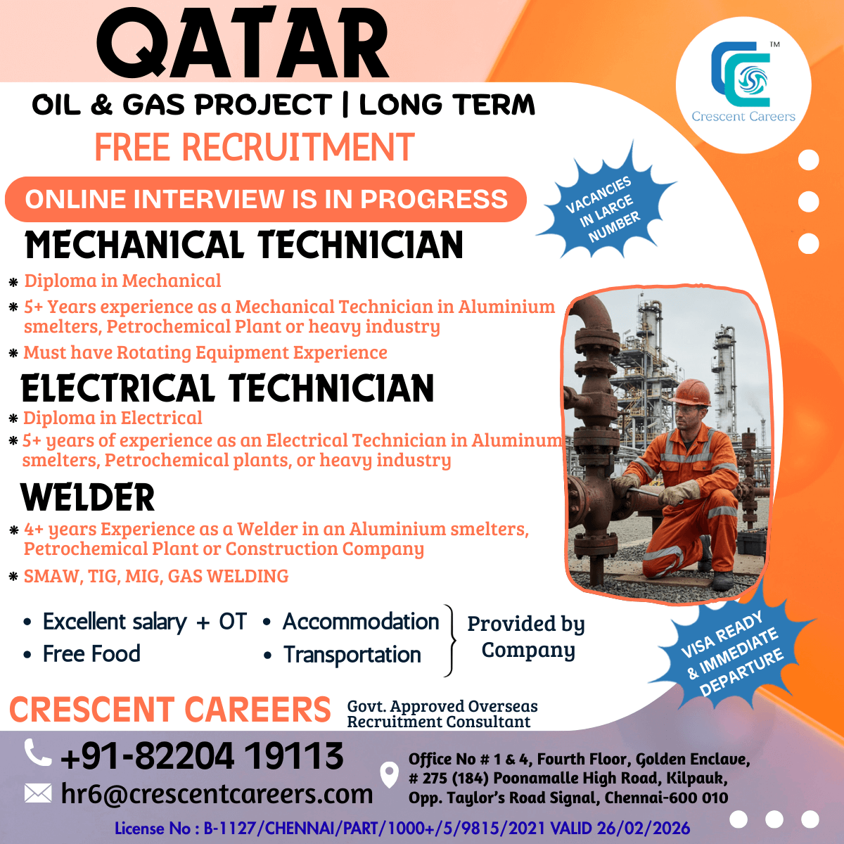 MECHANICAL / ELECTRICAL TECHNICIAN / WELDER MECHANICAL / ELECTRICAL TECHNICIAN / WELDER