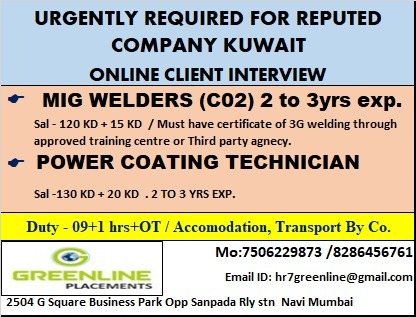 URGENTLY REQUIRED FOR REPUTED CO. KSA