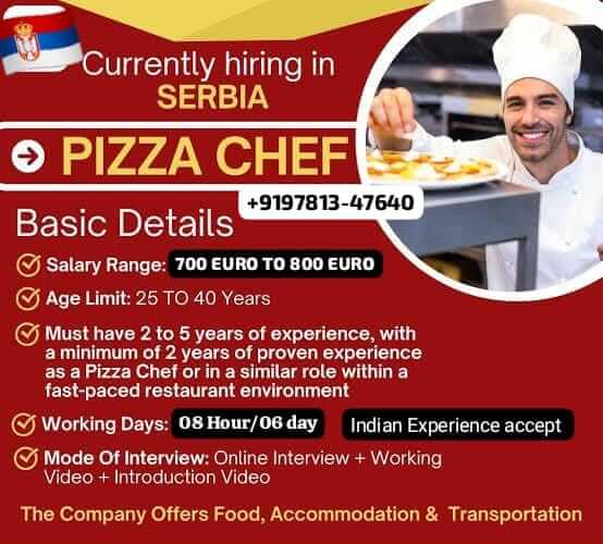 Pizza Maker hire For Serbia