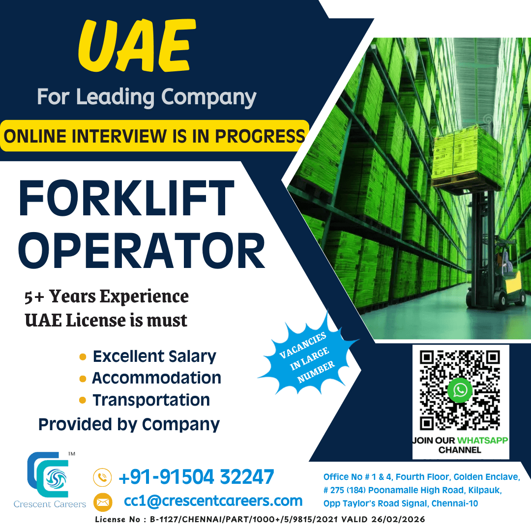 FORKLIFT OPERATOR FORKLIFT OPERATOR
