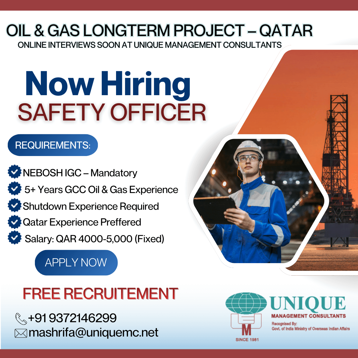 SAFETY/HSE OFFICER SAFETY/HSE OFFICER