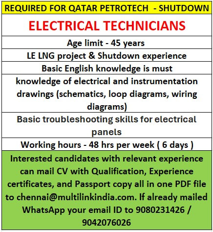 ELECTRICAL TECHNICIANS