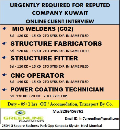 urgently required for riputed co ksa