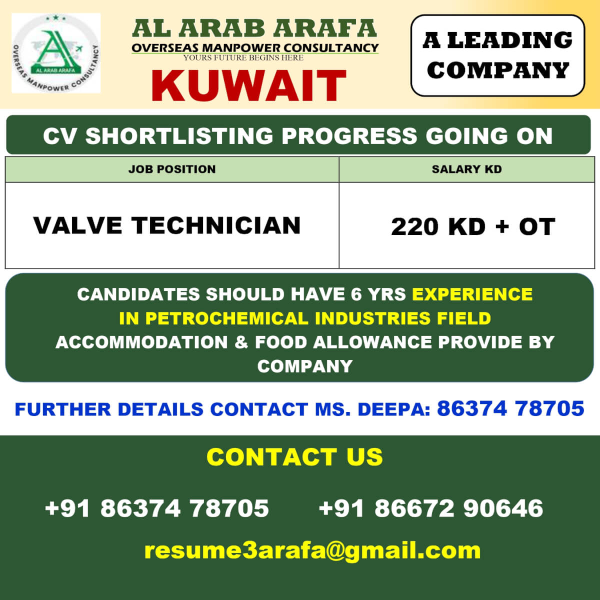 CV SELECTION PROCESS GOING ON